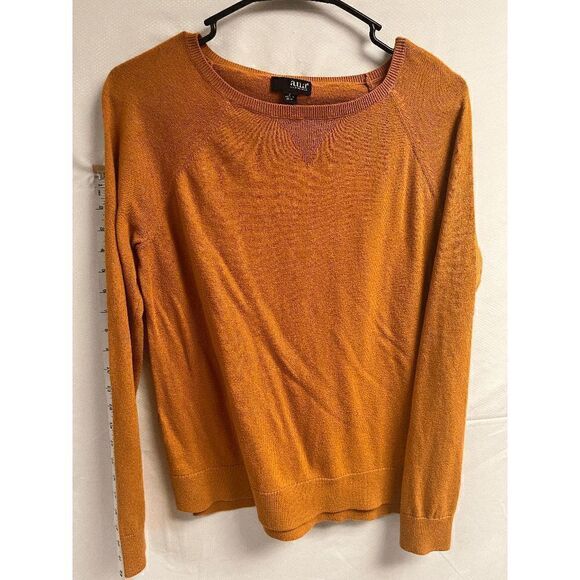 A.N.A Womens Pullover Crew neck Stretch Casual Sweater Mustard Size Small - Picture 1 of 7